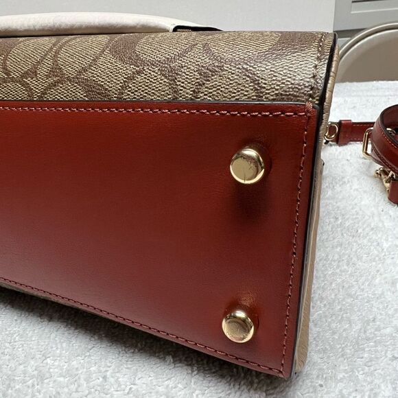 🔥NEW! Coach Lane Carryall Satchel Handbag in Colorblock Msrp:$498.00 - Picture 8 of 13